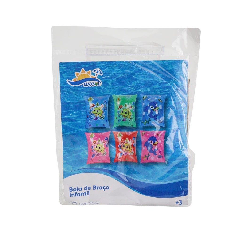 Boia de Braço Inflável 23x13cm Fundo do Mar