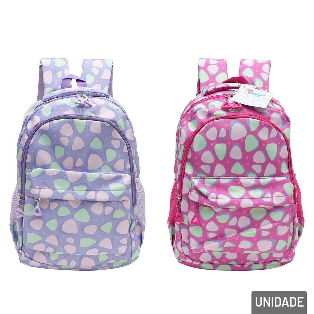 Mochila Juvenil 16'' 41cm Figuras Color