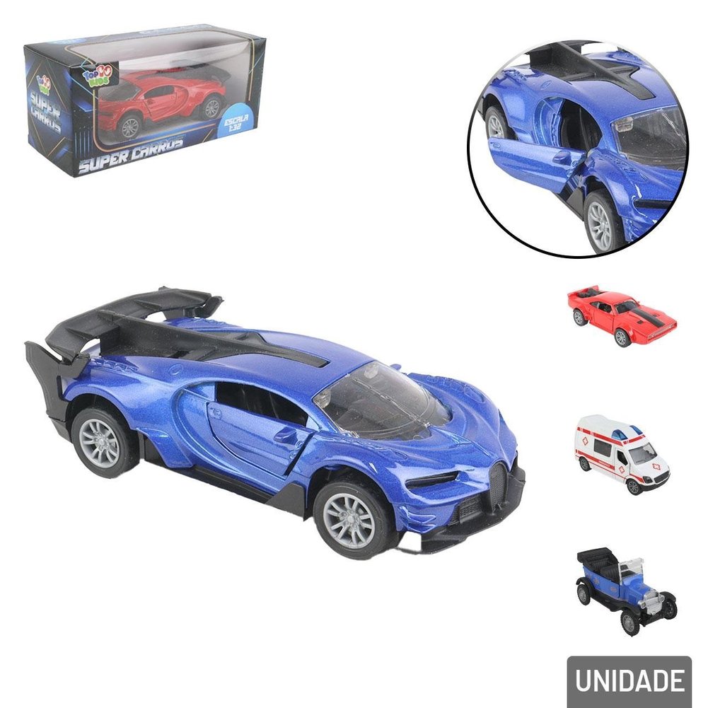 Carrinho de Fricção Metal Super Carros Sortidos