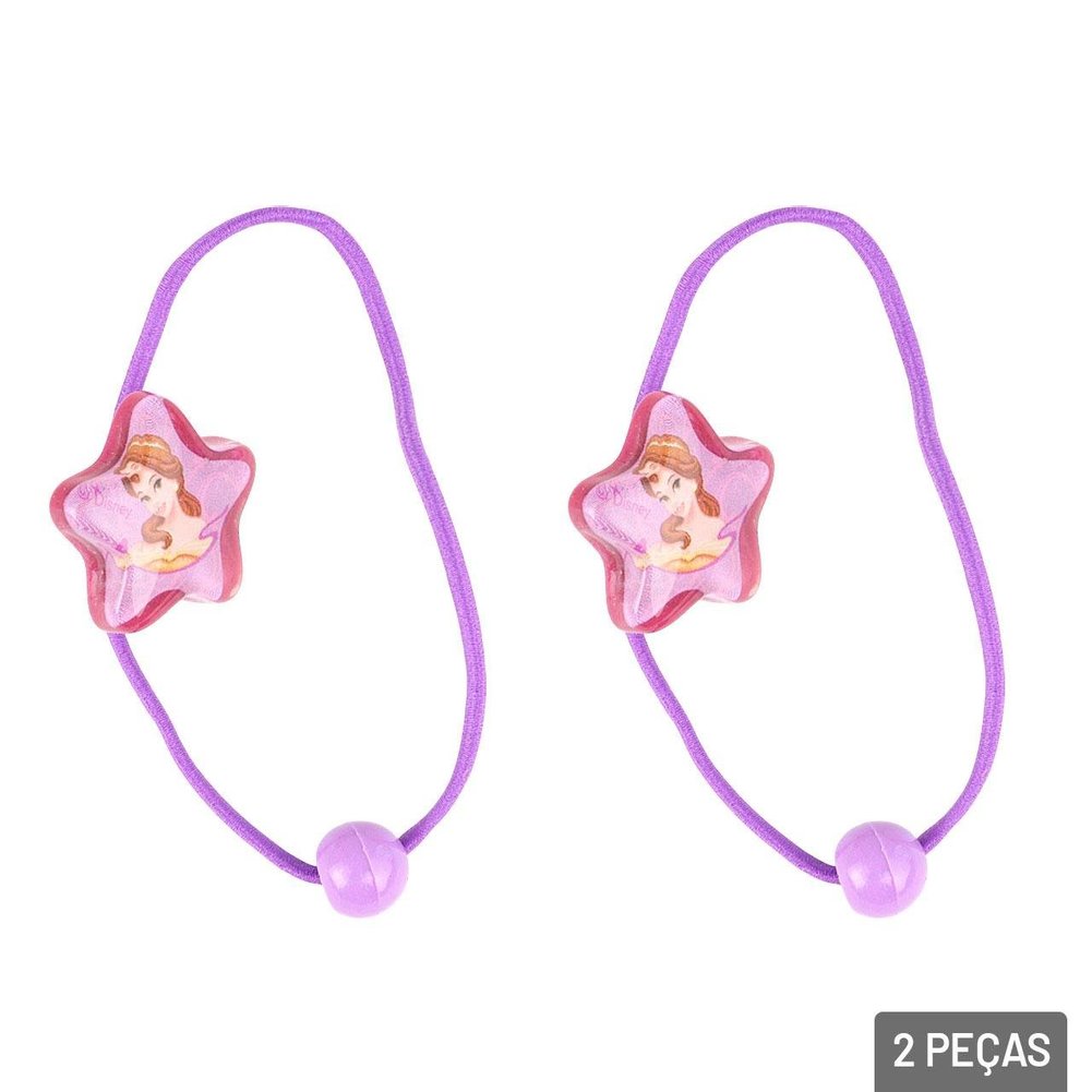 Elástico de Cabelo Infantil 2 Pçs Princesa 