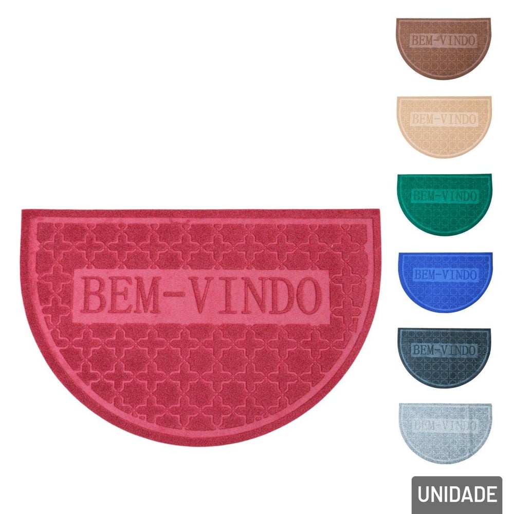 Tapete de PVC 57x37 Meia LUA BEM Vindo Color