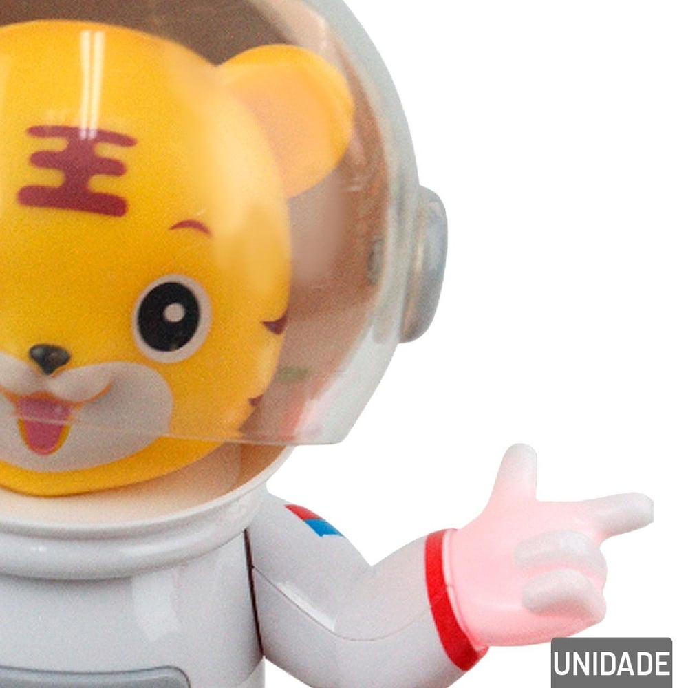 Tigre Astronauta à Pilha LUZ e Música Dançarino