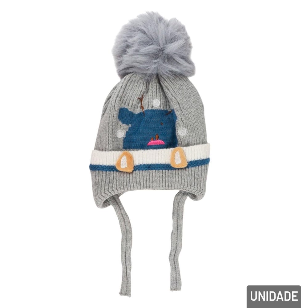 Touca Infantil Poliéster Forro Macio Pompom Color