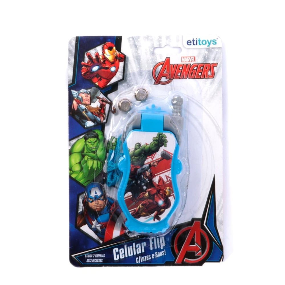 Celular Infantil com LUZ e SOM Avengers Marvel