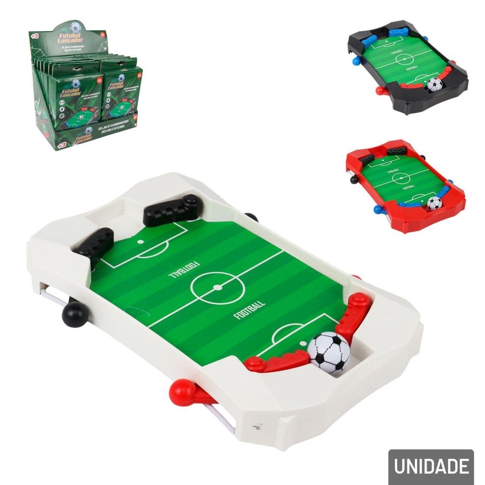 Jogo Mini Futebol Portátil com Lançador Color