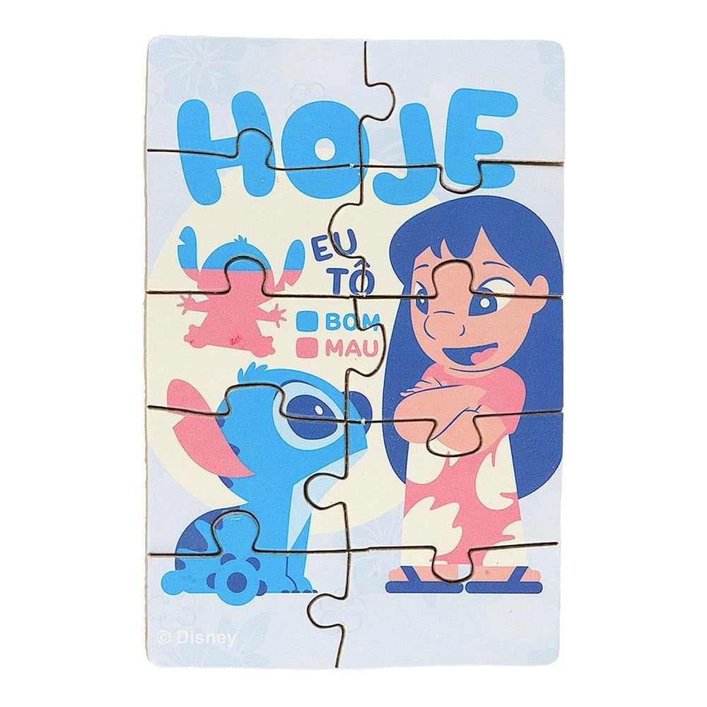 Quebra Cabeça 10 Peças Lilo Stitch Sortidos