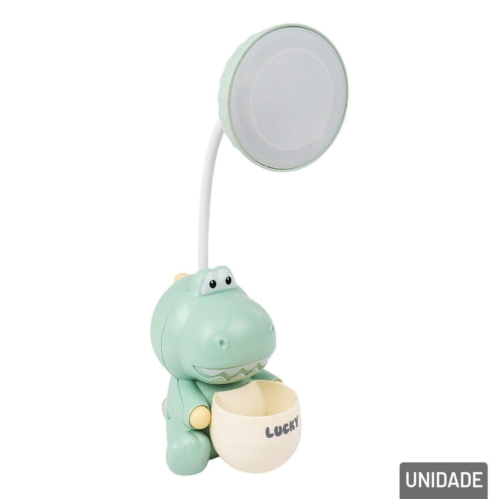 Luminária de Mesa 25cm EM LED Dinossauro Color