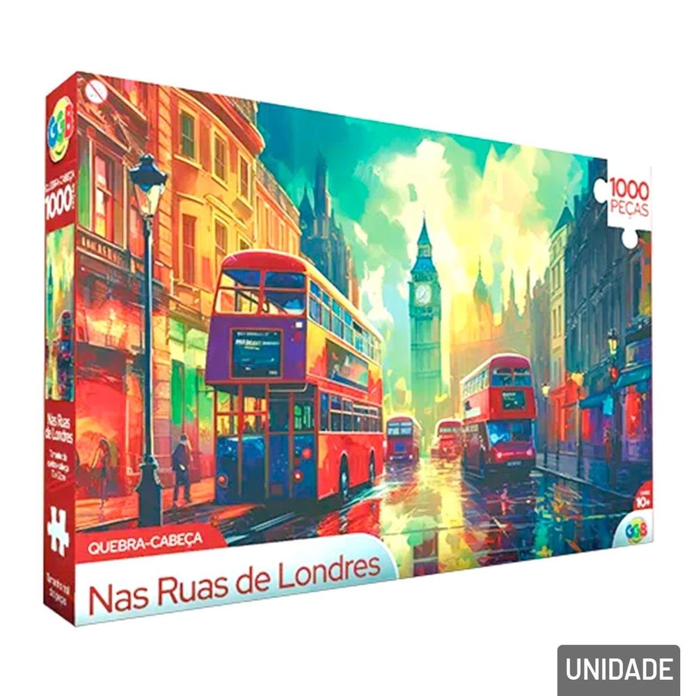 Quebra Cabeça 1000 Peças NAS Ruas de Londres