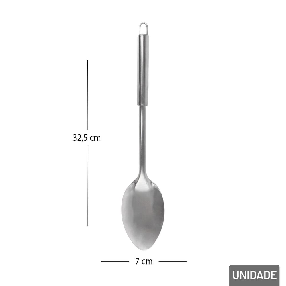 Colher de Arroz Inox 32,5cm Multiuso