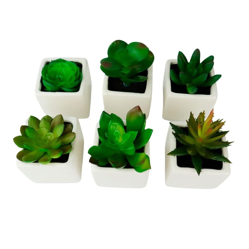 Vaso Decorativo de Cerâmica 9cm com Planta Sortido