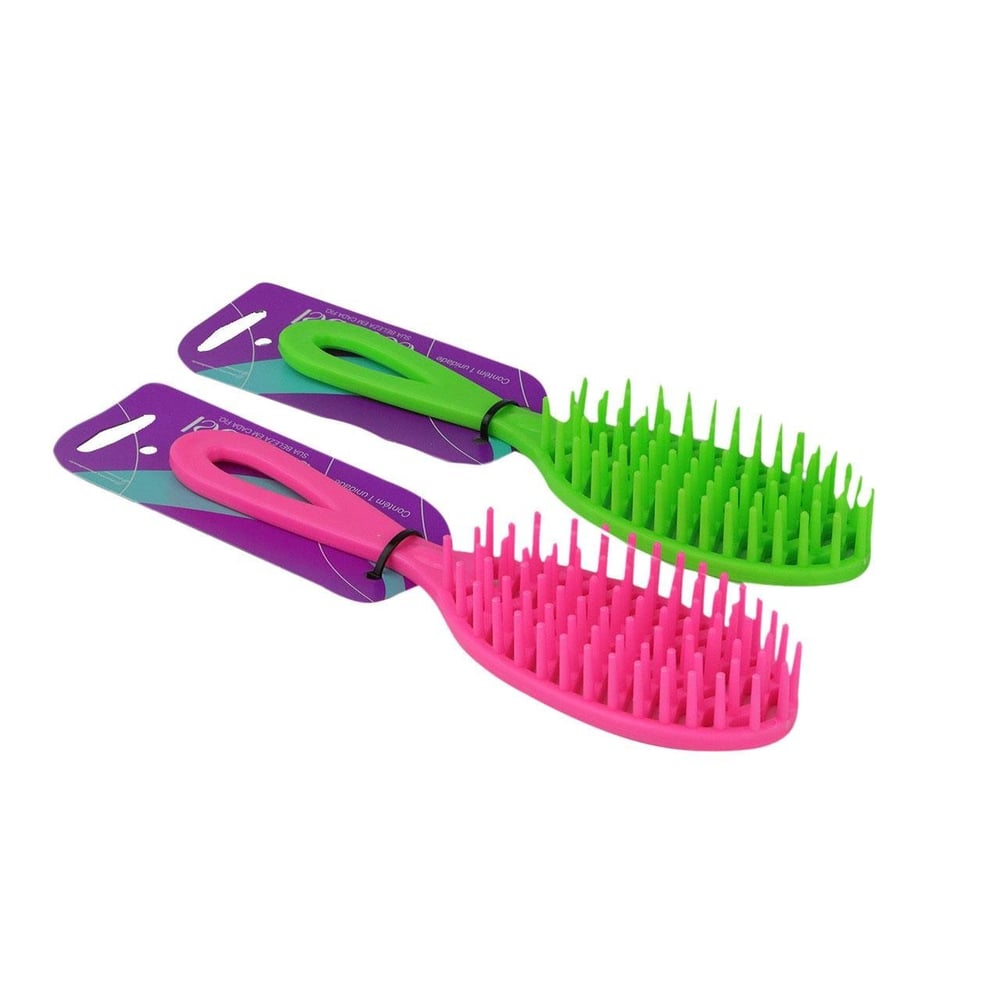 Escova de Cabelo Oval Flexível Color