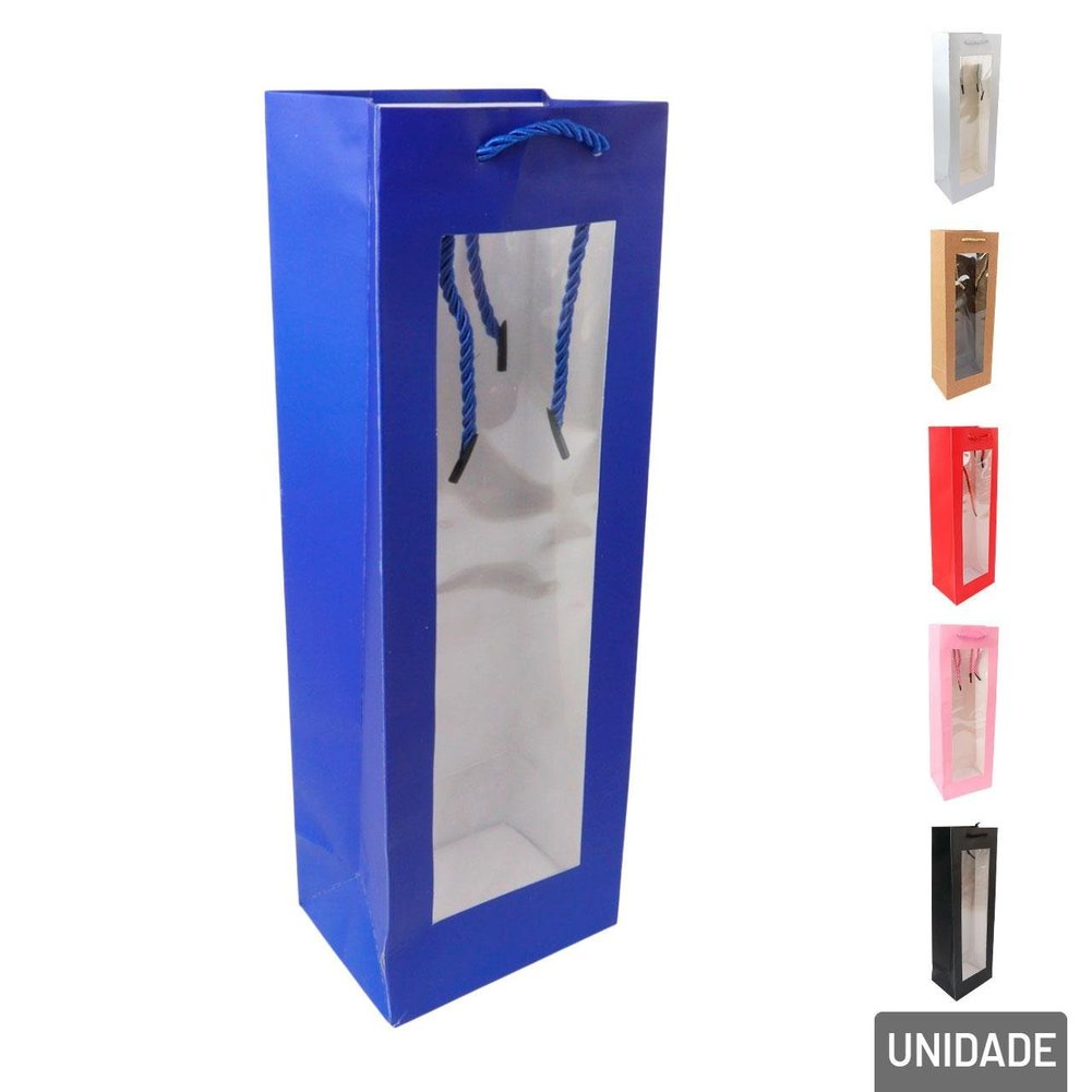 Sacola de Papel 36x12cm com Visor Color