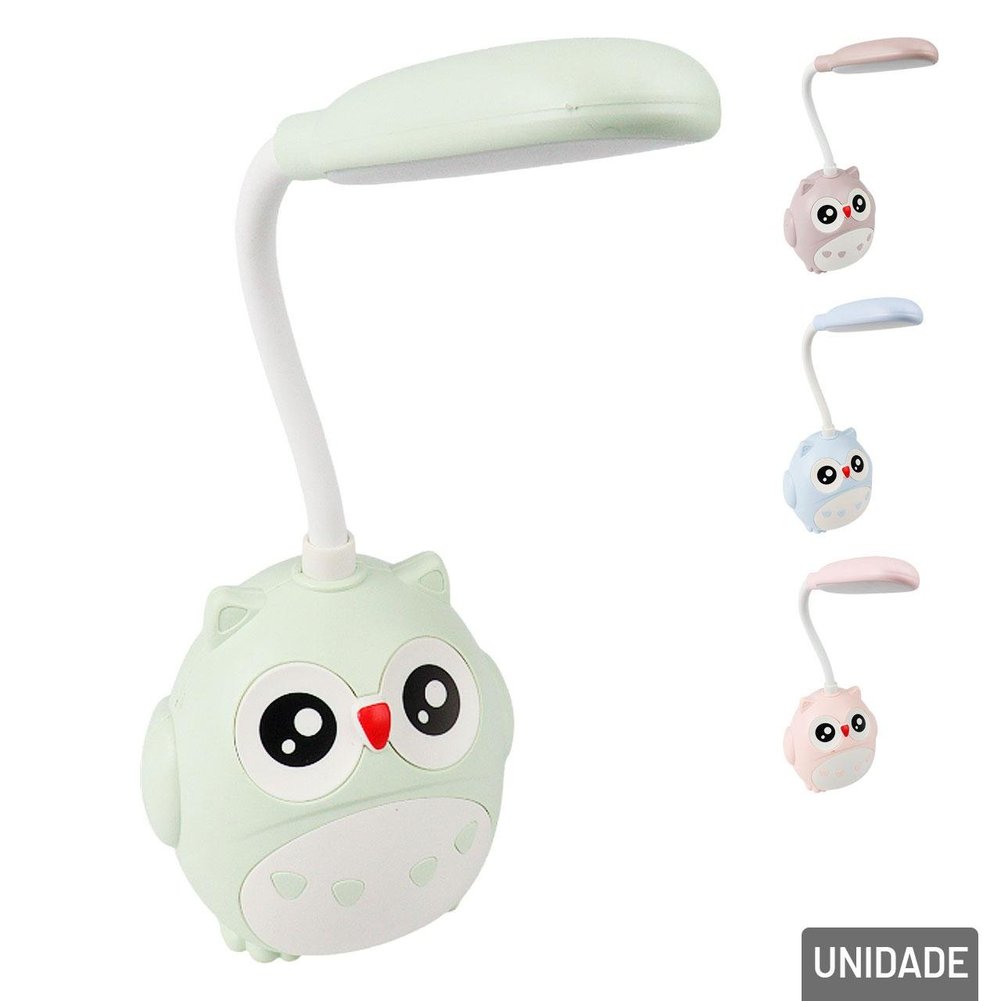 Luminária de Mesa 28cm EM LED Animais Sortidos