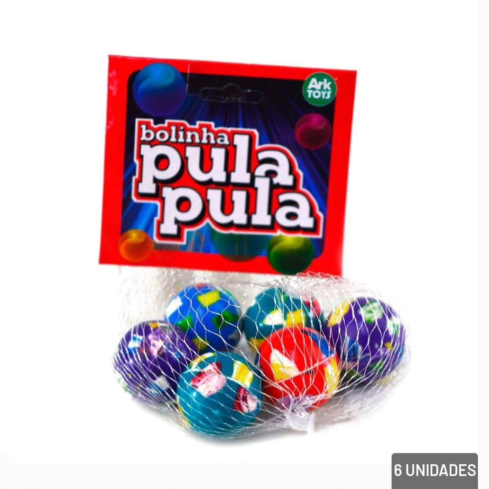 Bola de Plástico 6 Peças Pula Pula Colorida