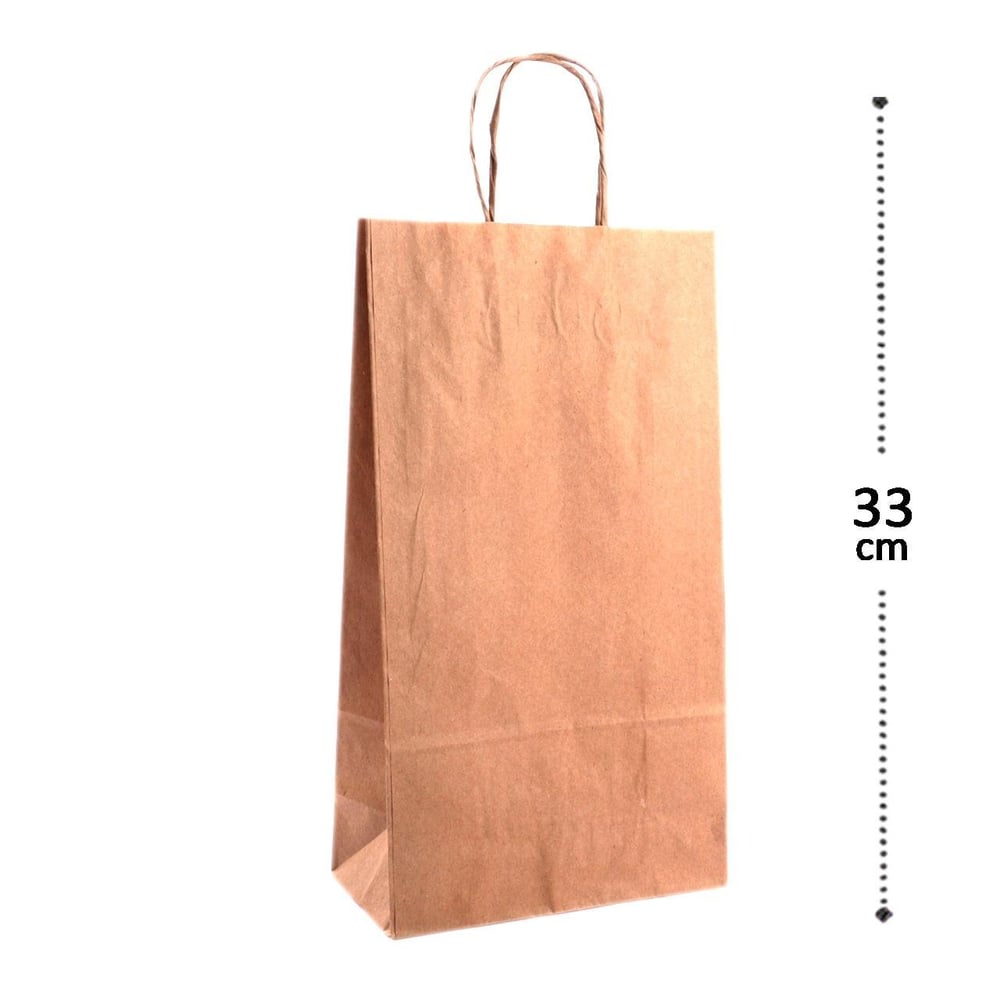 Sacola Kraft 33x17cm 10 Peças