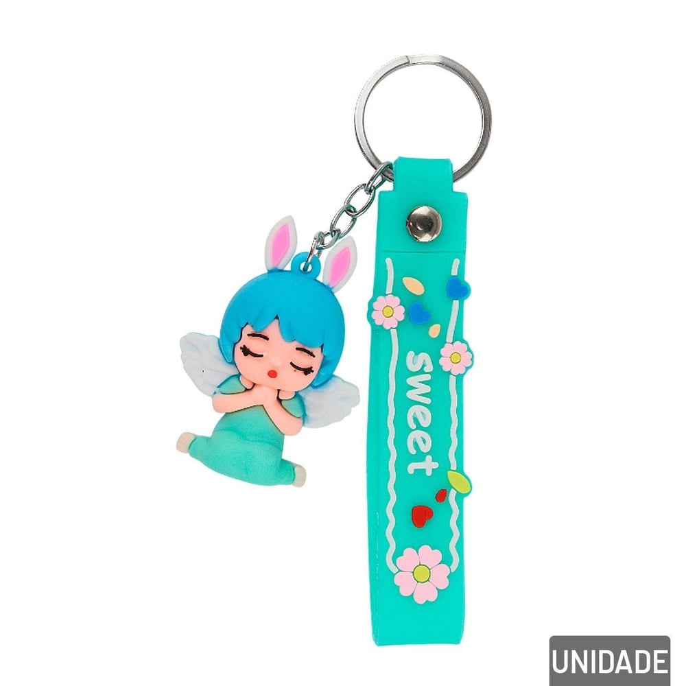Chaveiro de Silicone 13cm Anjinho Sortidos