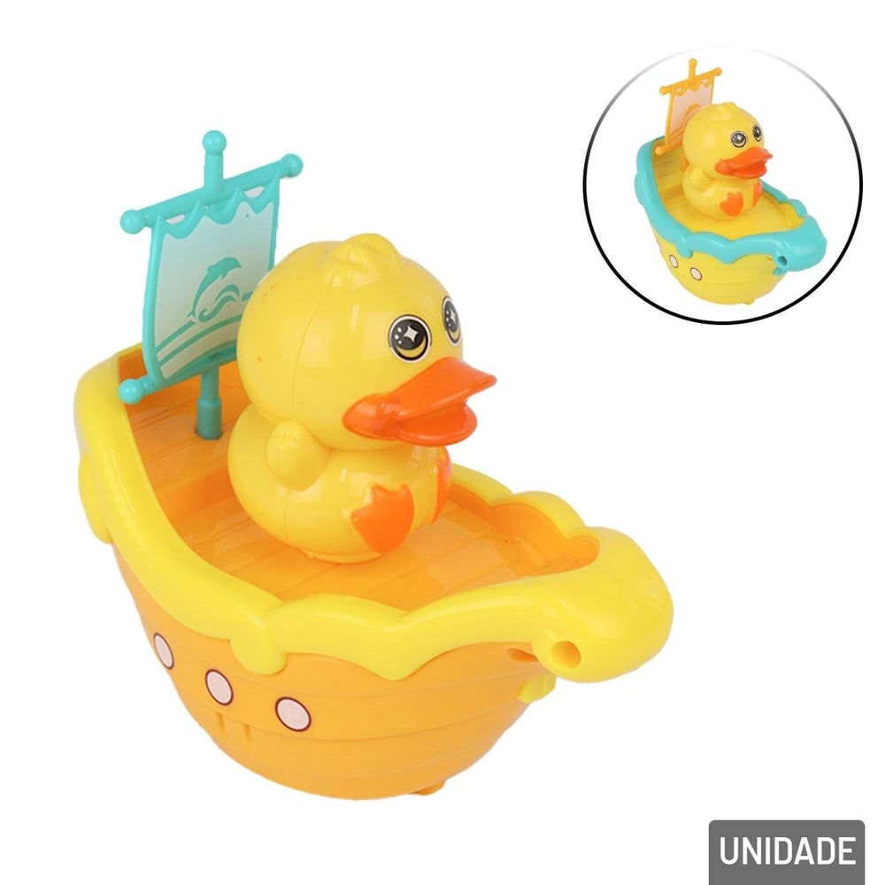 Barco de Plástico à Fricção com Pato Color