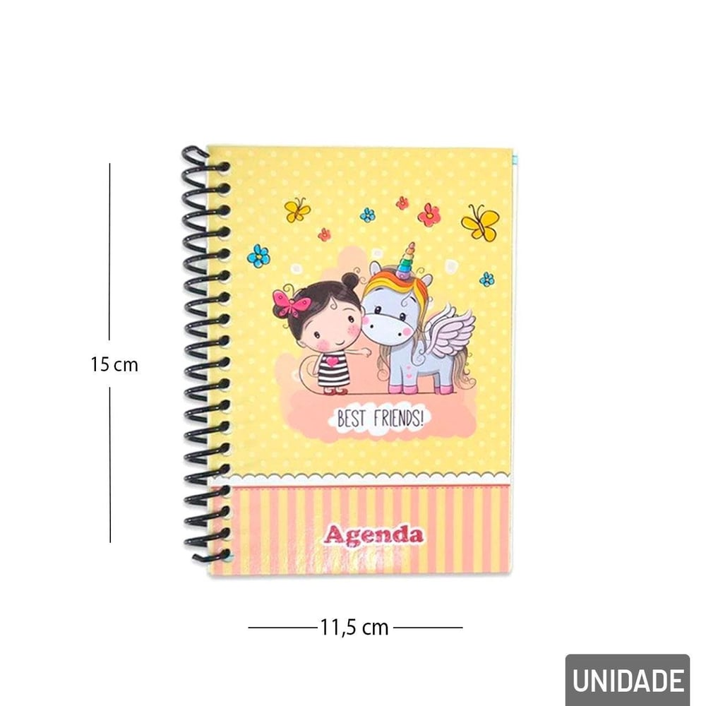 Agenda Permanente 128 FL Espiral Estampas Sortidas