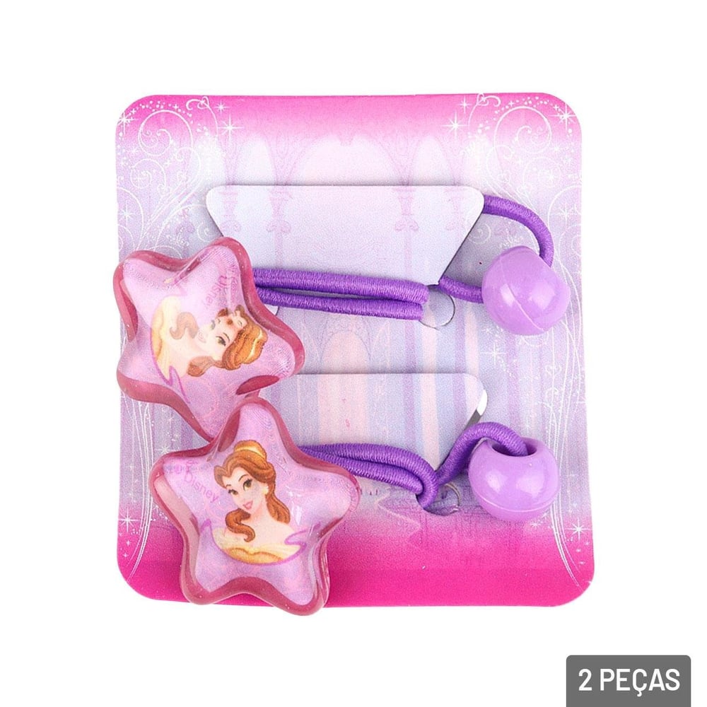 Elástico de Cabelo Infantil 2 Pçs Princesa 
