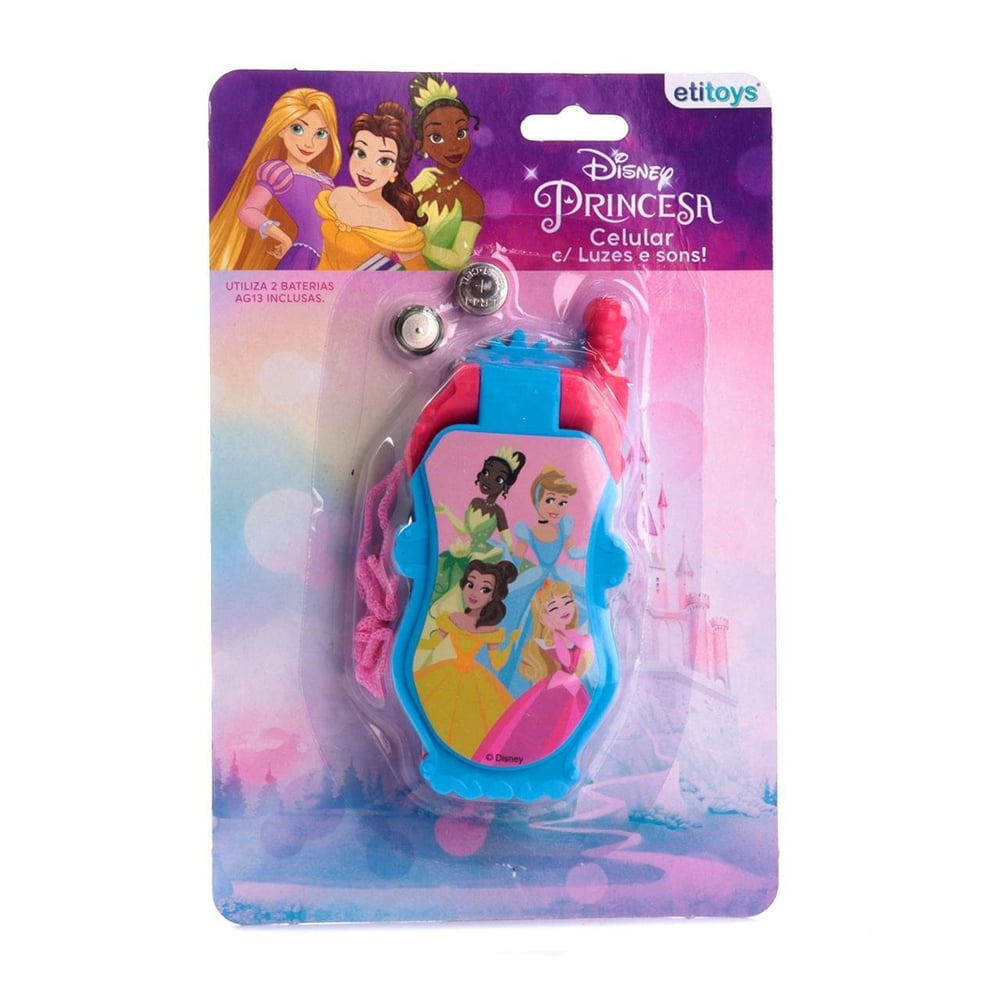 Celular Infantil com LUZ e SOM Princesas Disney