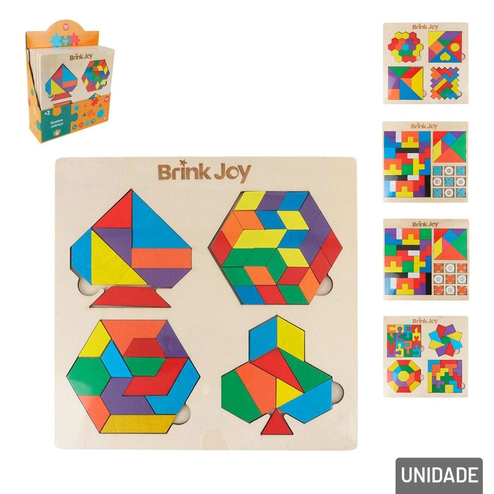 Quebra Cabeça de Madeira Formas Sortidas