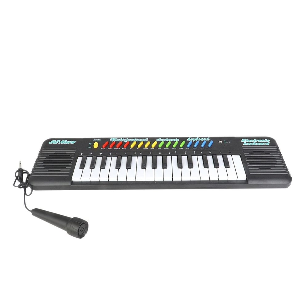 Teclado Musical 32 Teclas com Microfone Plástico