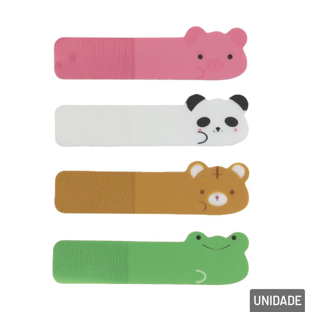 Marcador de Páginas 80 Folhas 4 Modelos Animais