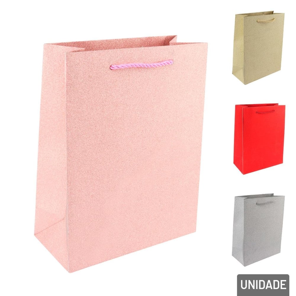Sacola de Papel 23x18x Glitter Color