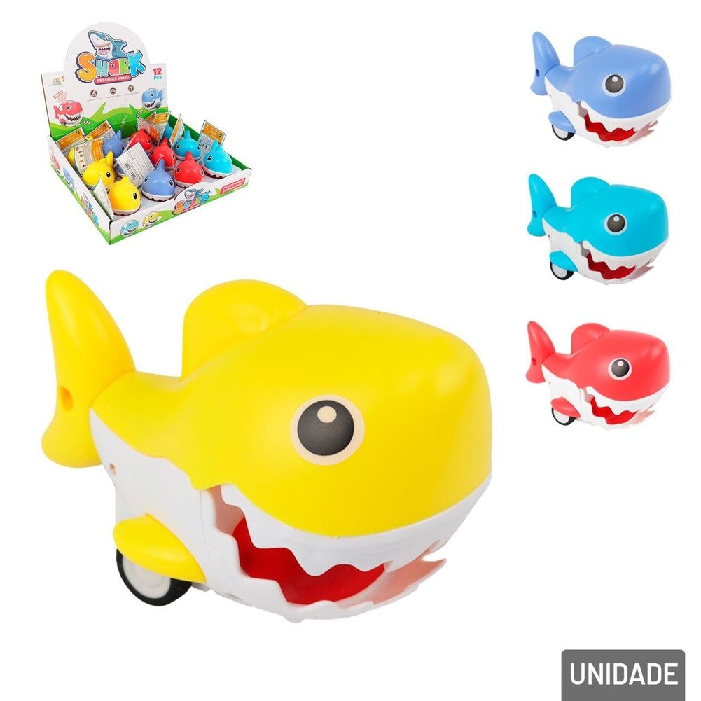 Tubarão Plástico 9cm Movido à Fricção Color