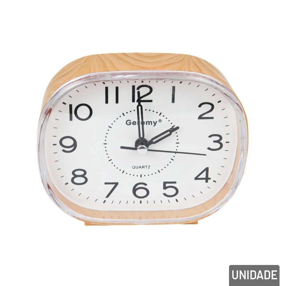 Relógio Analógico de Mesa 9,5cm Despertador