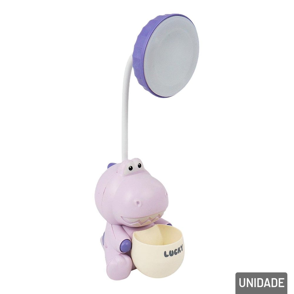 Luminária de Mesa 25cm EM LED Dinossauro Color