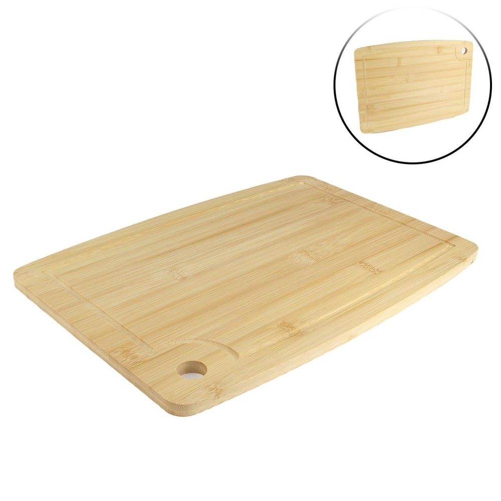 Tábua de Corte Bambu 34x24 Arredondada