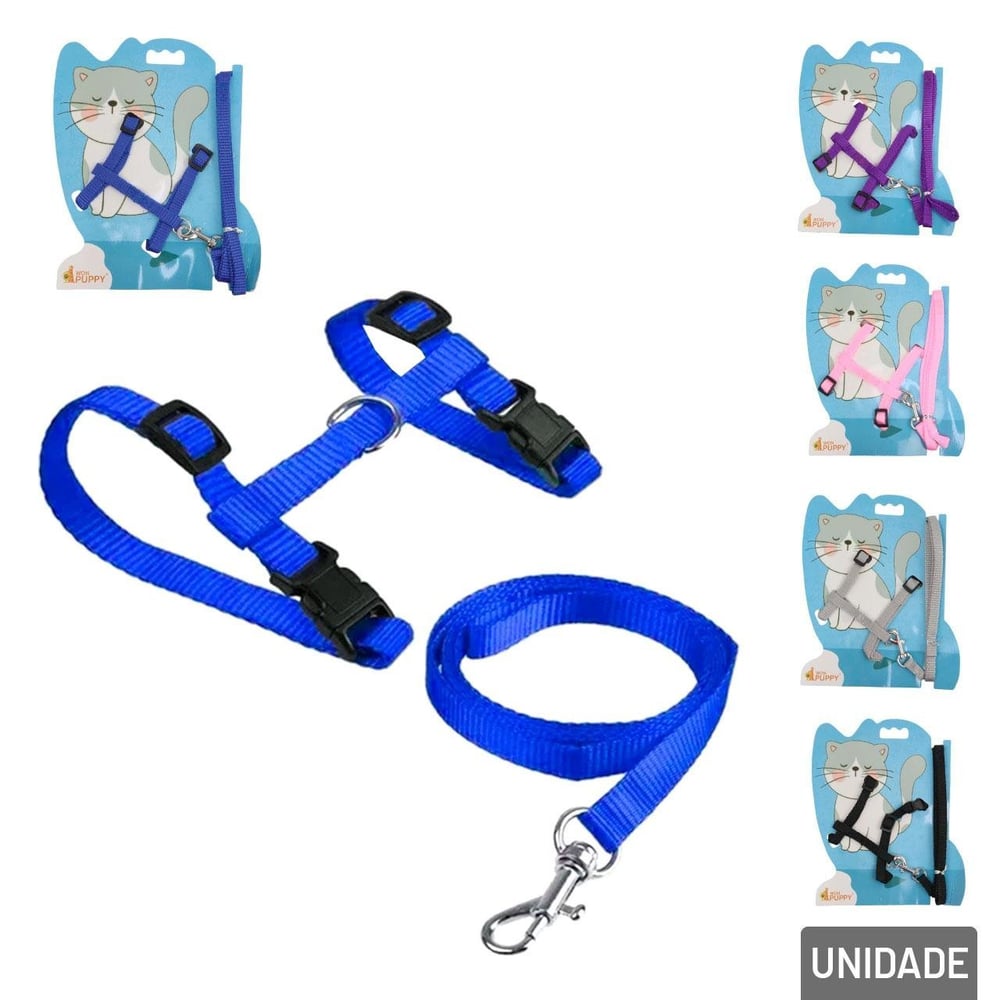 Guia Para PET com Peitoral Ajustável 116cm Color