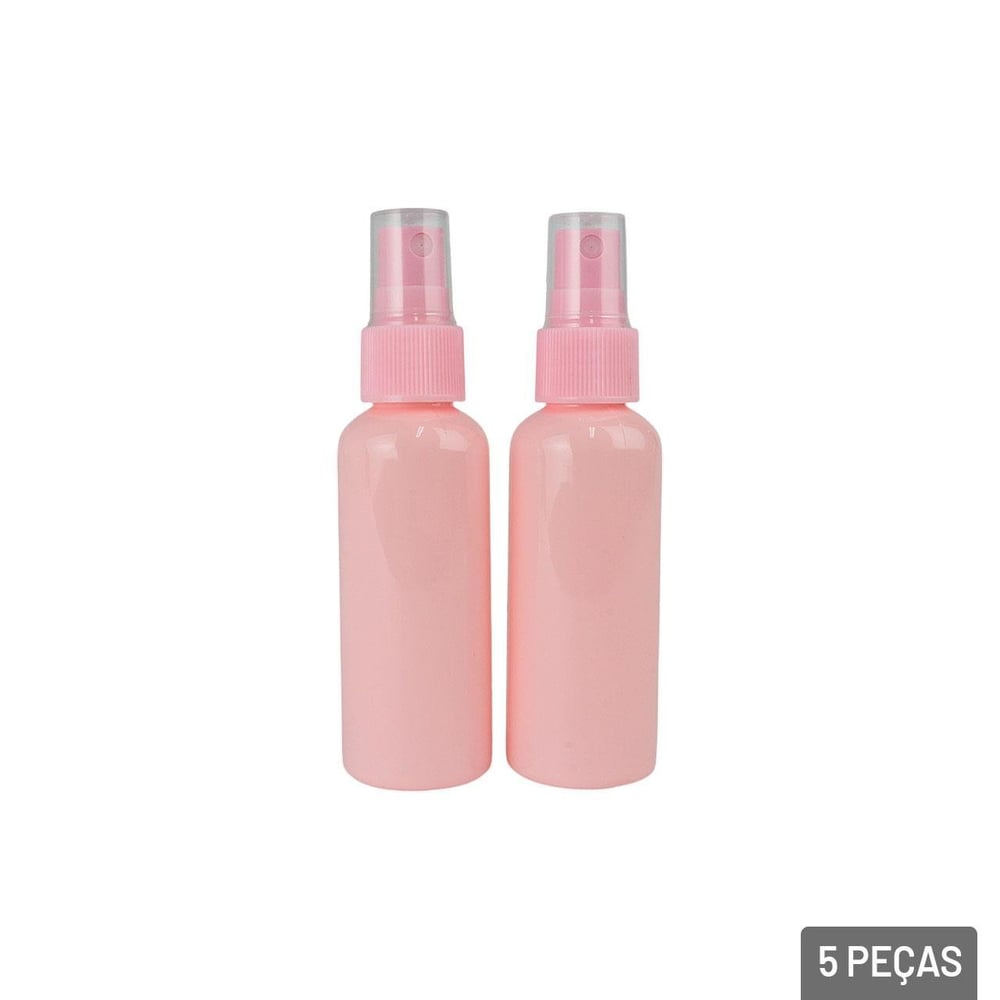 KIT Frasco Para Viagem de Plástico 5 Peças Color