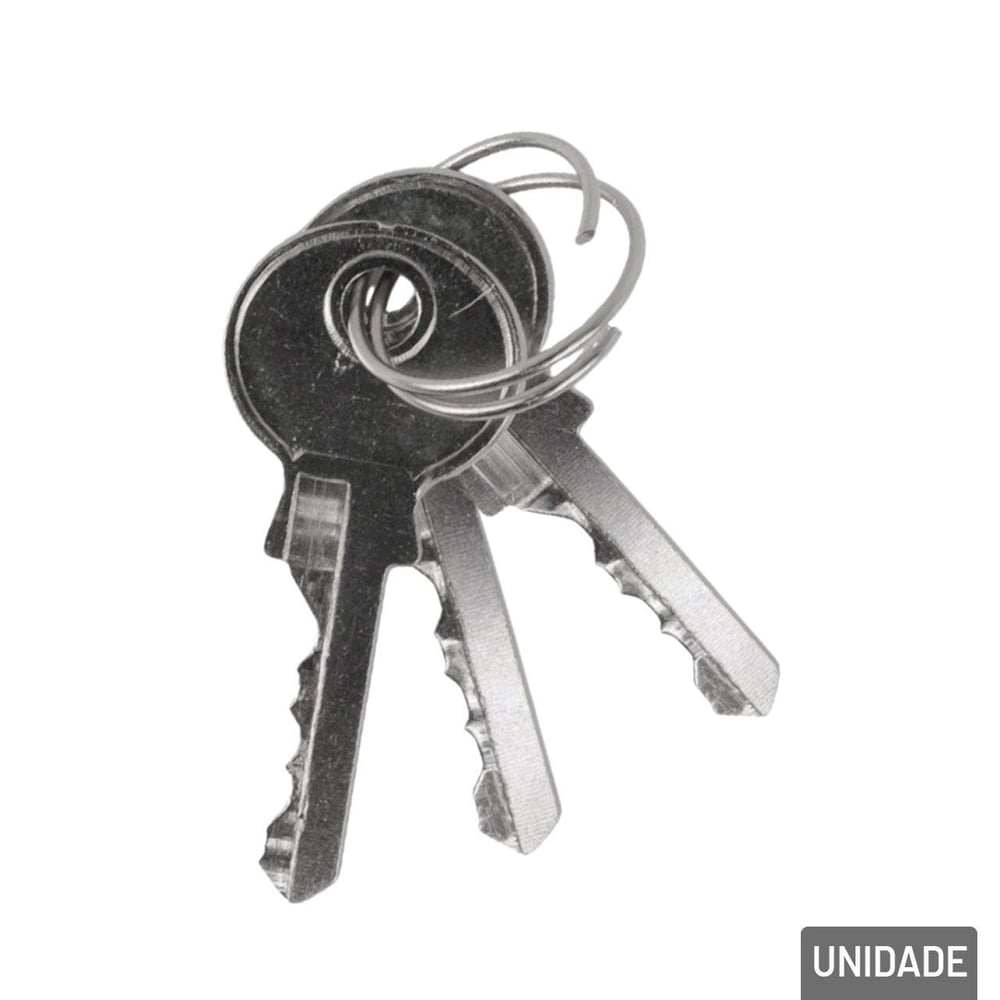 Cadeado 38mm com 3 Chaves Haste Curta Latão