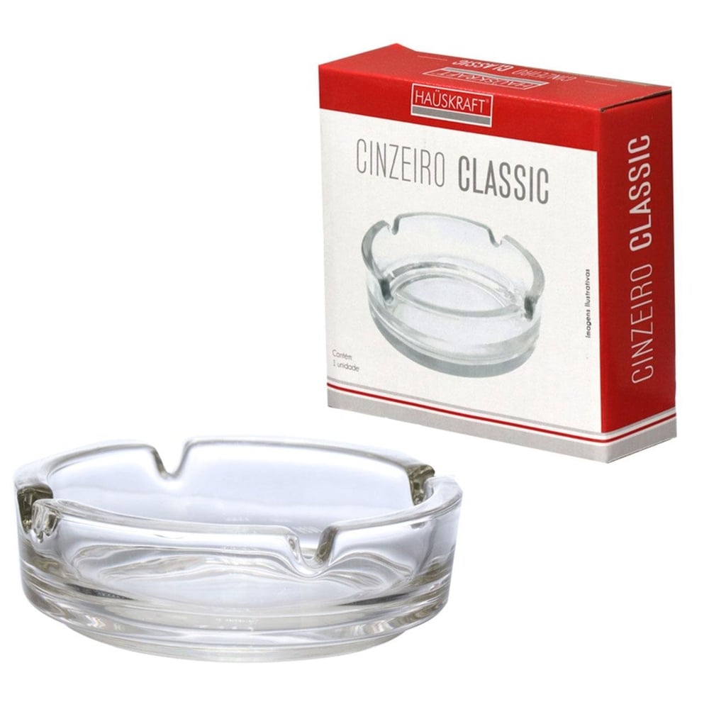 Cinzeiro de Vidro Redondo 11cm Classic