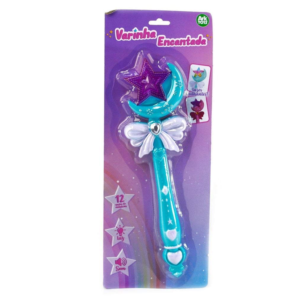 Varinha Mágica de Plástico com SOM e LUZ Encantada
