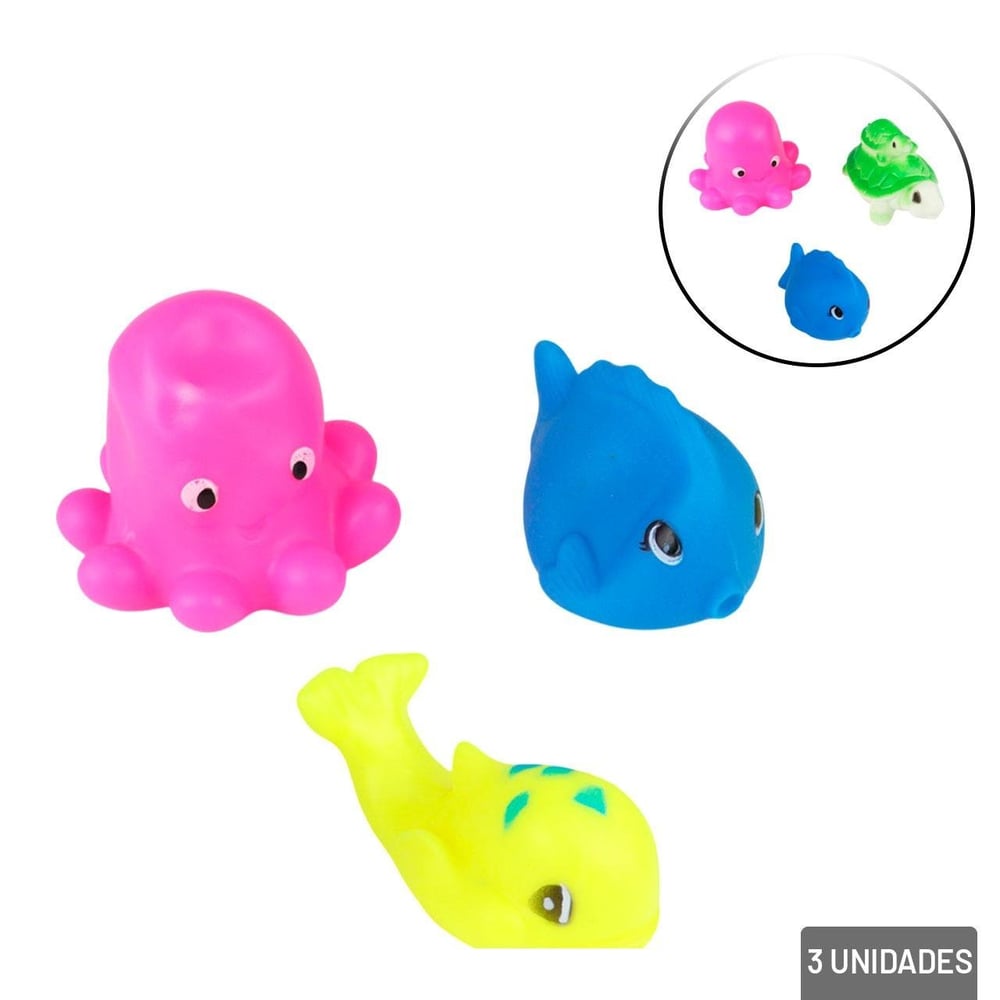 Bichinho de Vinil 3 Peças Animais Sortidos