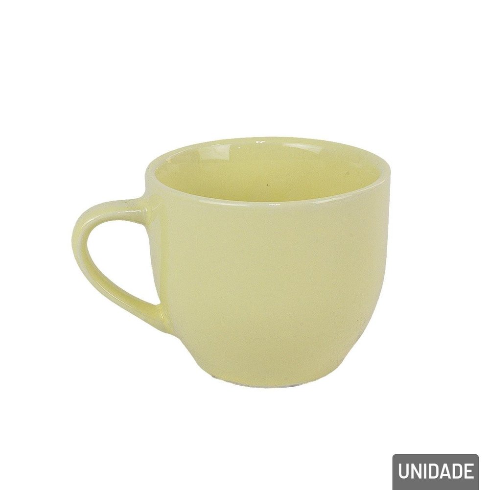 Caneca de Porcelana 170ml Amarela