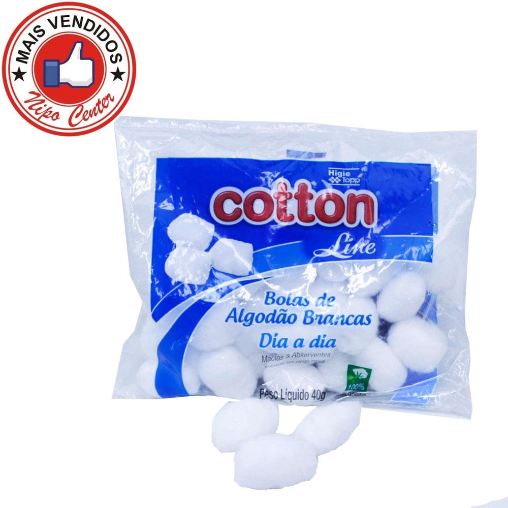 Algodão Hidrofílo 40g EM Bola Cotton Line