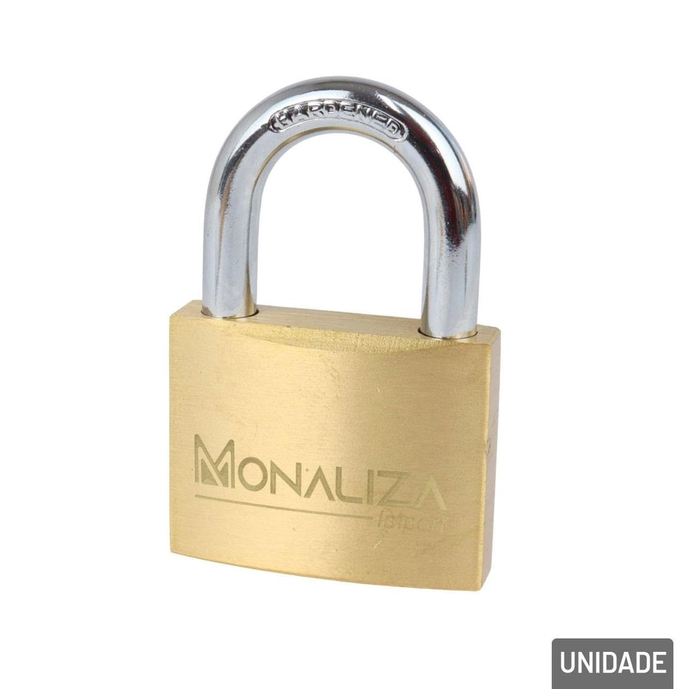 Cadeado 30mm com 2 Chaves Haste Curta Bronze