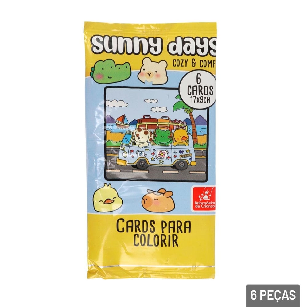 Cards Para Colorir 6 Pçs Cozy & Confy Sortidos