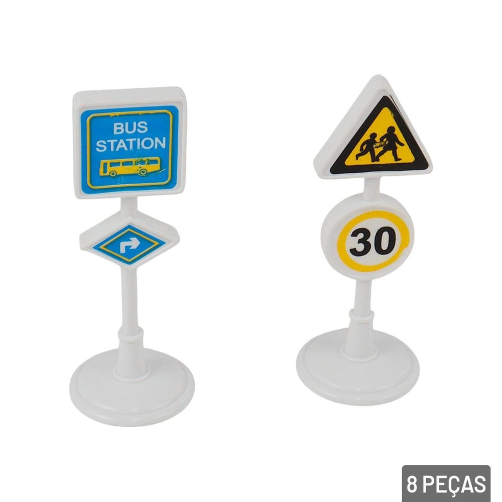 Caminhão Roda Livre Plástico 8 Pçs Construção