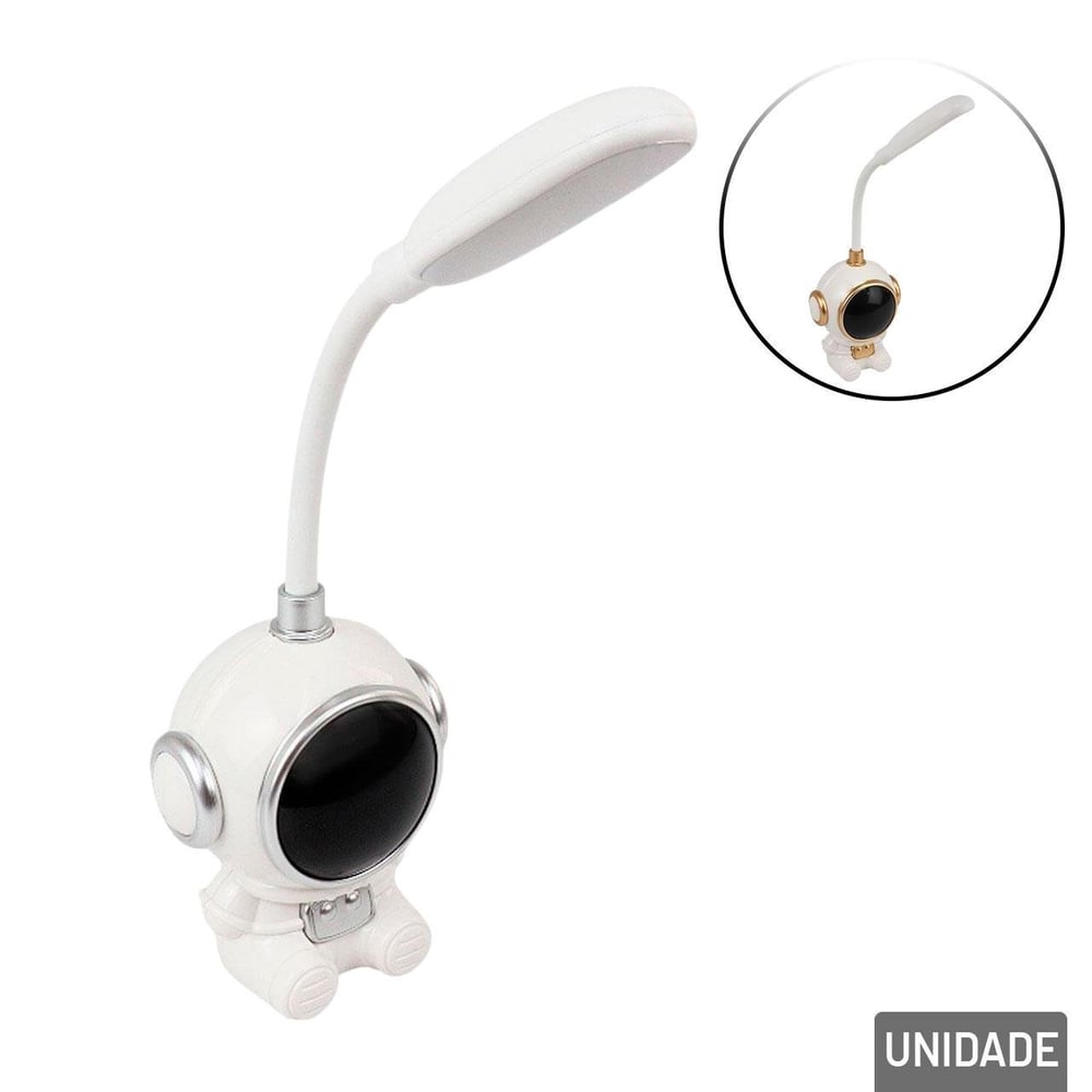 Luminária de Mesa 29cm EM LED Astronauta Color