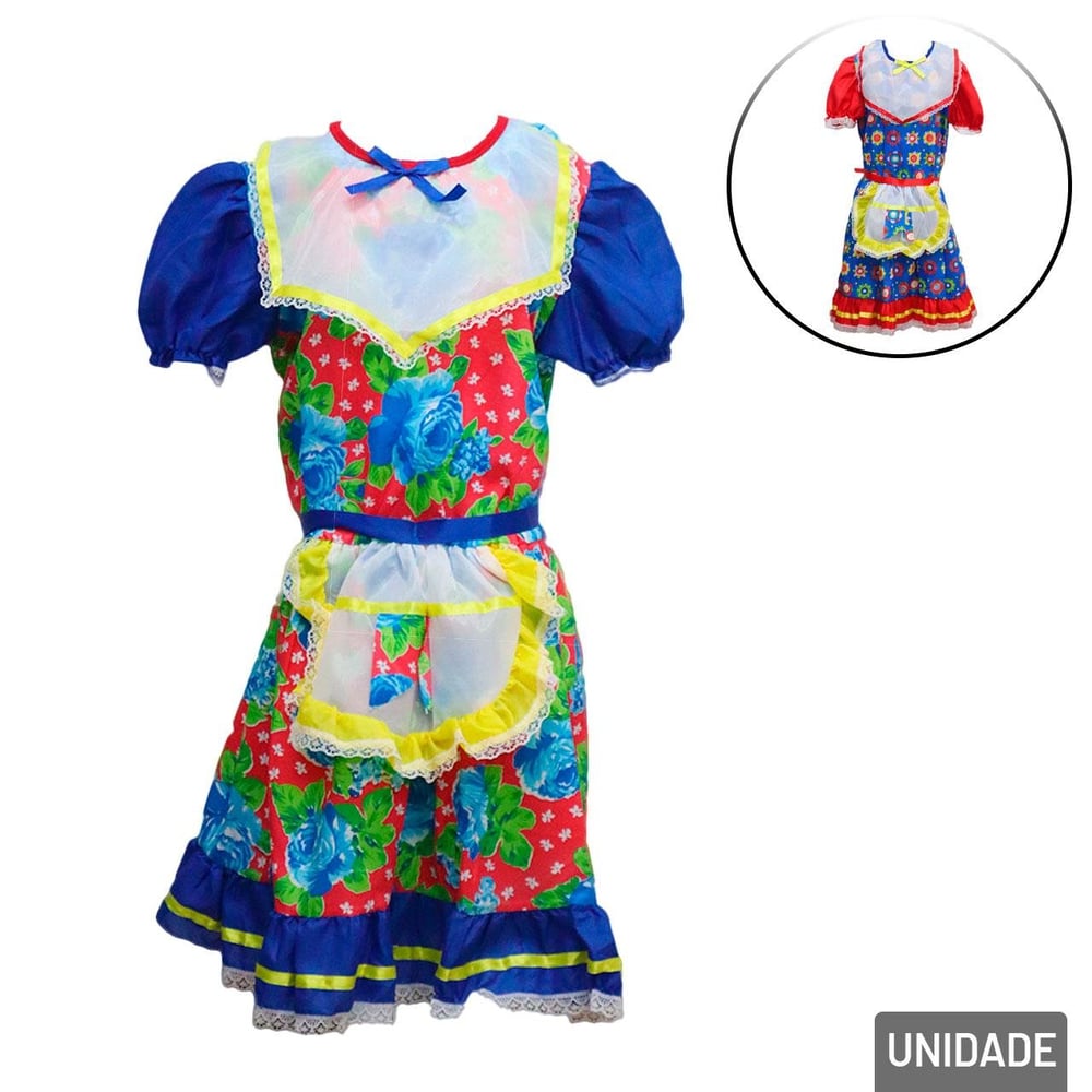 Vestido Junino Infantil GG Sortidos