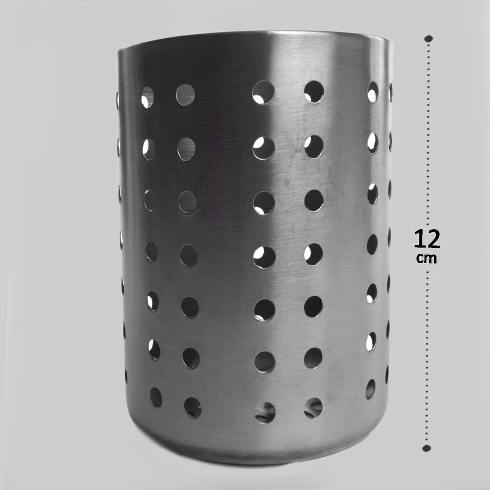 Porta Talher de Inox 12cm Circular