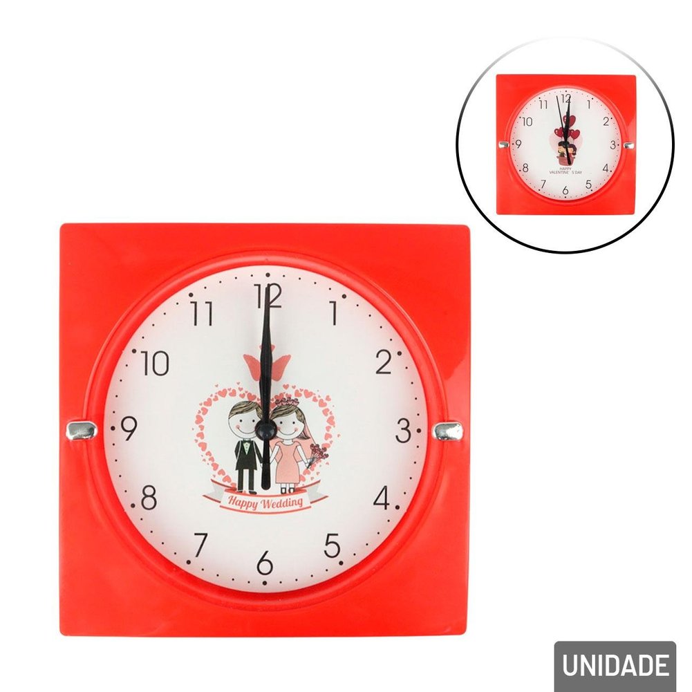 Relógio Analógico de Parede 17cm Namorados Color