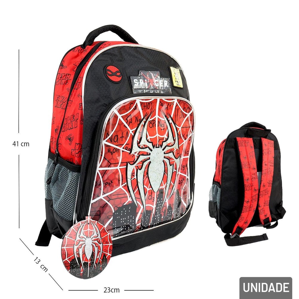 Mochila Infantil 16'' 41cm Aranha Color