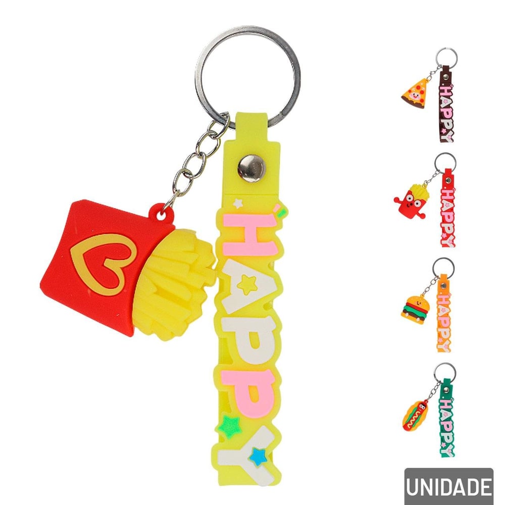 Chaveiro de Silicone 13cm Modelos Sortidos