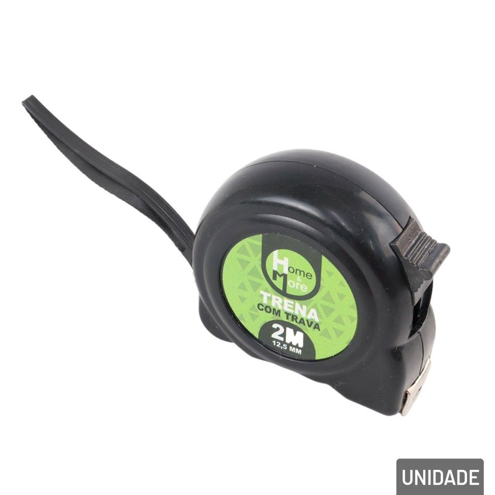 Trena de Plástico 2m X 12mm com Trava Amarelo